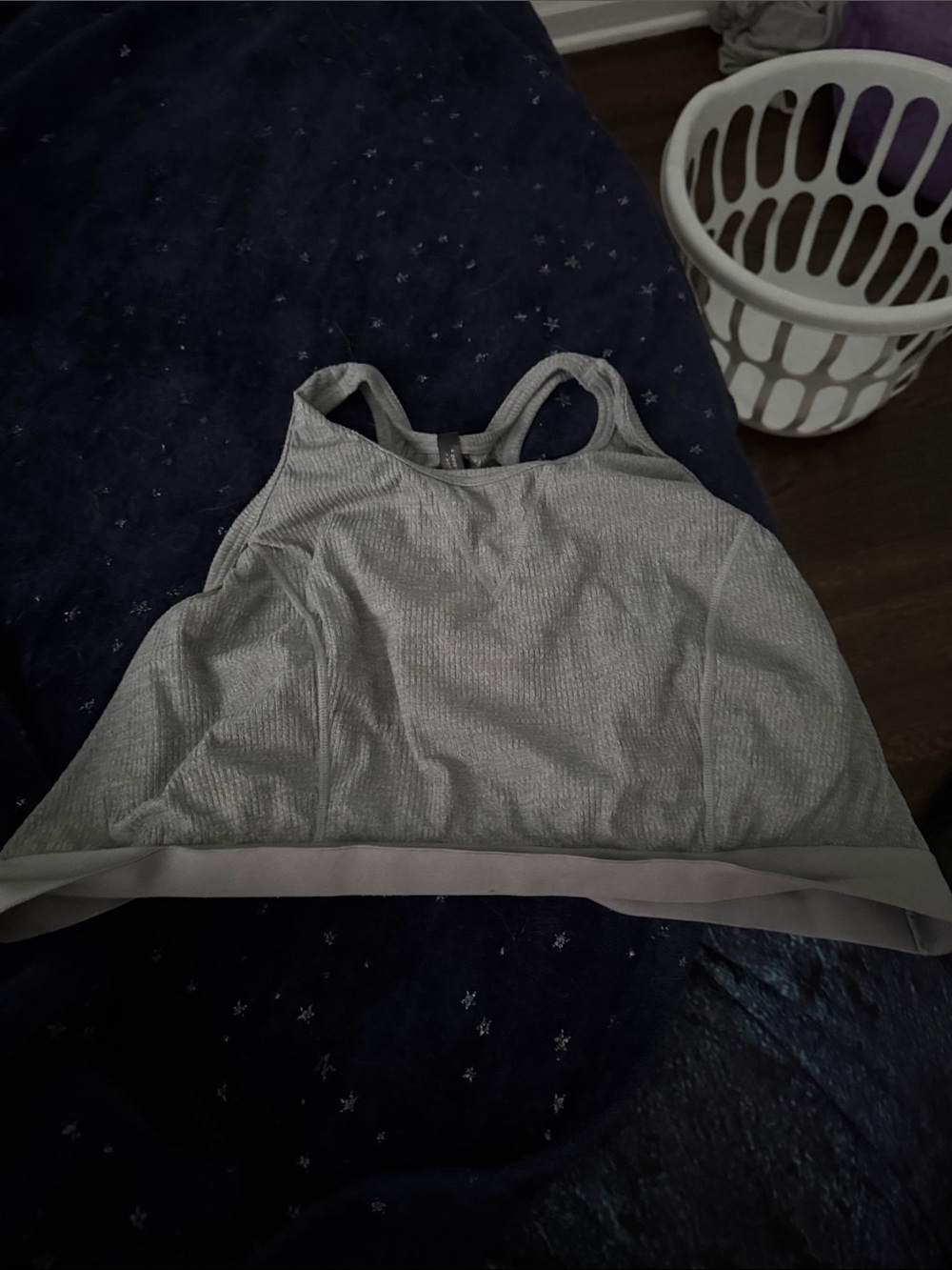 Light Gray High-Neck Racerback Sports Bra****FINAL MARKDOWN****